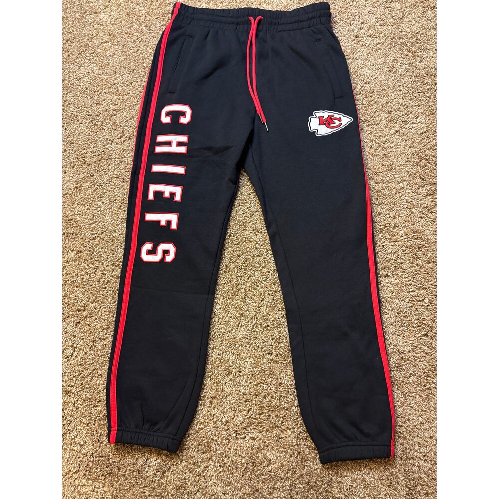 NWT Ultra Game NFL Kansas City Chiefs Fleece Jogger Sweatpants Mens Size Medium